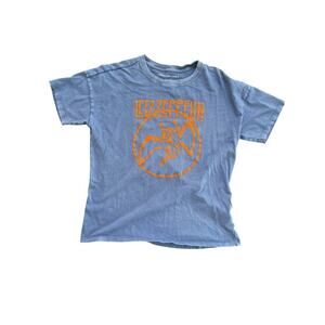 American Eagle Men's Blue & Orange Led Zeppelin T-Shirt Size XS